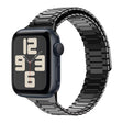 For Apple Watch SE 2023 44mm Bamboo Magnetic Stainless Steel Metal Watch Strap(Black) - Watch Bands by PMC TechLife | Online Shopping South Africa | PMC TechLife | Buy Now Pay Later Mobicred