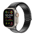 For Apple Watch Ultra 2 49mm Bamboo Magnetic Stainless Steel Metal Watch Strap(Black) - Watch Bands by PMC TechLife | Online Shopping South Africa | PMC TechLife