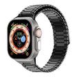 For Apple Watch Ultra 49mm  Bamboo Magnetic Stainless Steel Metal Watch Strap(Black) - Watch Bands by PMC TechLife | Online Shopping South Africa | PMC TechLife | Buy Now Pay Later Mobicred