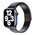 For Apple Watch Series 7 41mm Bamboo Magnetic Stainless Steel Metal Watch Strap(Black) - Watch Bands by PMC TechLife | Online Shopping South Africa | PMC TechLife