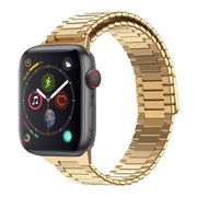 For Apple Watch Series 4 40mm Bamboo Magnetic Stainless Steel Metal Watch Strap(Gold)