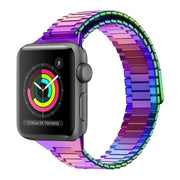For Apple Watch Series 3 42mm Bamboo Magnetic Stainless Steel Metal Watch Strap(Color)