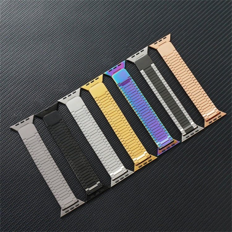 For Apple Watch Series 9 41mm Bamboo Magnetic Stainless Steel Metal Watch Strap(Black)