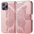 For Blackview A96 Butterfly Love Flower Embossed Leather Phone Case(Rose Gold) - More Brand by PMC TechLife | Online Shopping South Africa | PMC TechLife | Buy Now Pay Later Mobicred