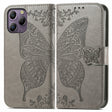 For Blackview A96 Butterfly Love Flower Embossed Leather Phone Case(Gray) - More Brand by PMC TechLife | Online Shopping South Africa | PMC TechLife