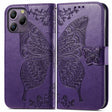 For Blackview A96 Butterfly Love Flower Embossed Leather Phone Case(Dark Purple) - More Brand by PMC TechLife | Online Shopping South Africa | PMC TechLife | Buy Now Pay Later Mobicred