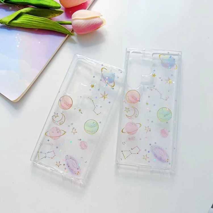 For Samsung Galaxy S25 Ultra 5G Cosmic Star Glitter Epoxy TPU Phone Case(Transparent)