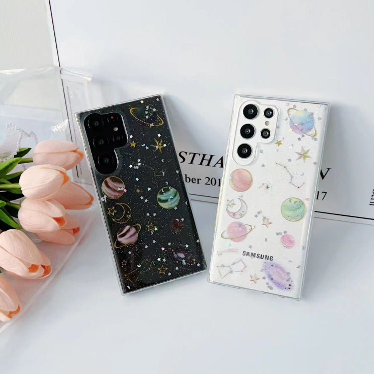 For Samsung Galaxy S25 Ultra 5G Cosmic Star Glitter Epoxy TPU Phone Case(Transparent)