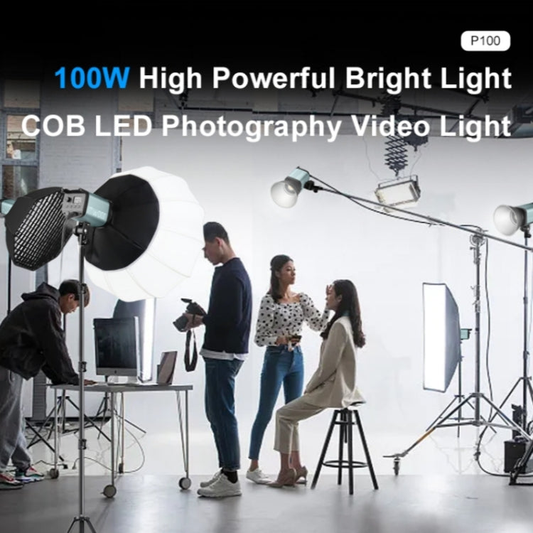 VLOGLITE P100 Professional Photography Video Fill Light 100W High Powerful Bright COB LED Light, Plug:US Plug