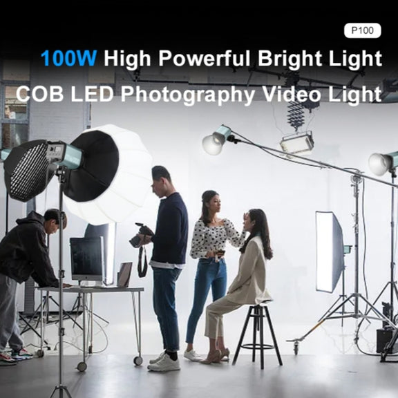 VLOGLITE P100 Professional Photography Video Fill Light 100W High Powerful Bright COB LED Light, Plug:US Plug