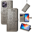 For Blackview A96 Cat and Dog Embossed Leather Phone Case(Grey) - More Brand by PMC TechLife | Online Shopping South Africa | PMC TechLife