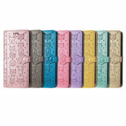 For Blackview A96 Cat and Dog Embossed Leather Phone Case(Rose Gold)