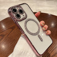 For iPhone 16 Pro Diamond Plated MagSafe TPU Phone Case(Pink) - iPhone 16 Pro Cases by PMC TechLife | Online Shopping South Africa | PMC TechLife | Buy Now Pay Later Mobicred