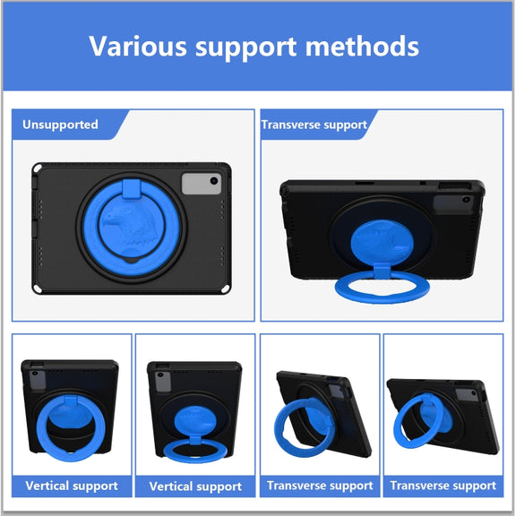 For Lenovo M10 Plus Gen3 TB-125F 10.6 EVA Hybrid PC Shockproof Tablet Case(Black)