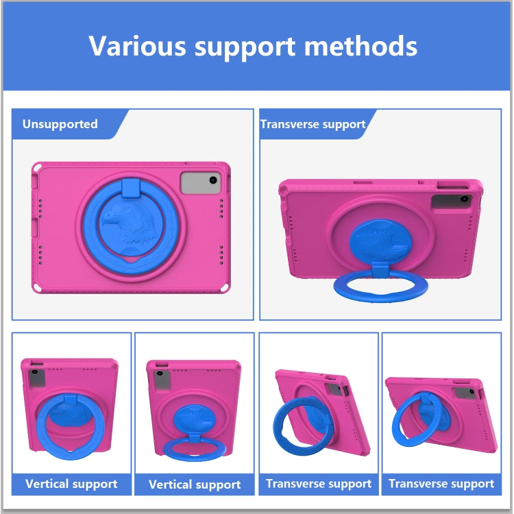 For Lenovo M10 Plus Gen3 TB-125F 10.6 EVA Hybrid PC Shockproof Tablet Case(Rose Red)