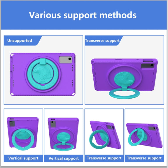 For Lenovo M10 Plus Gen3 TB-125F 10.6 EVA Hybrid PC Shockproof Tablet Case(Purple)