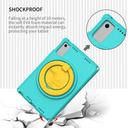 For Lenovo M10 Plus Gen3 TB-125F 10.6 EVA Hybrid PC Shockproof Tablet Case(Glacial Green)