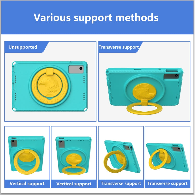 For Lenovo M10 Plus Gen3 TB-125F 10.6 EVA Hybrid PC Shockproof Tablet Case(Glacial Green)