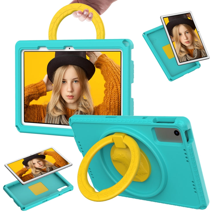For Lenovo M10 Plus Gen3 TB-125F 10.6 EVA Hybrid PC Shockproof Tablet Case(Glacial Green)