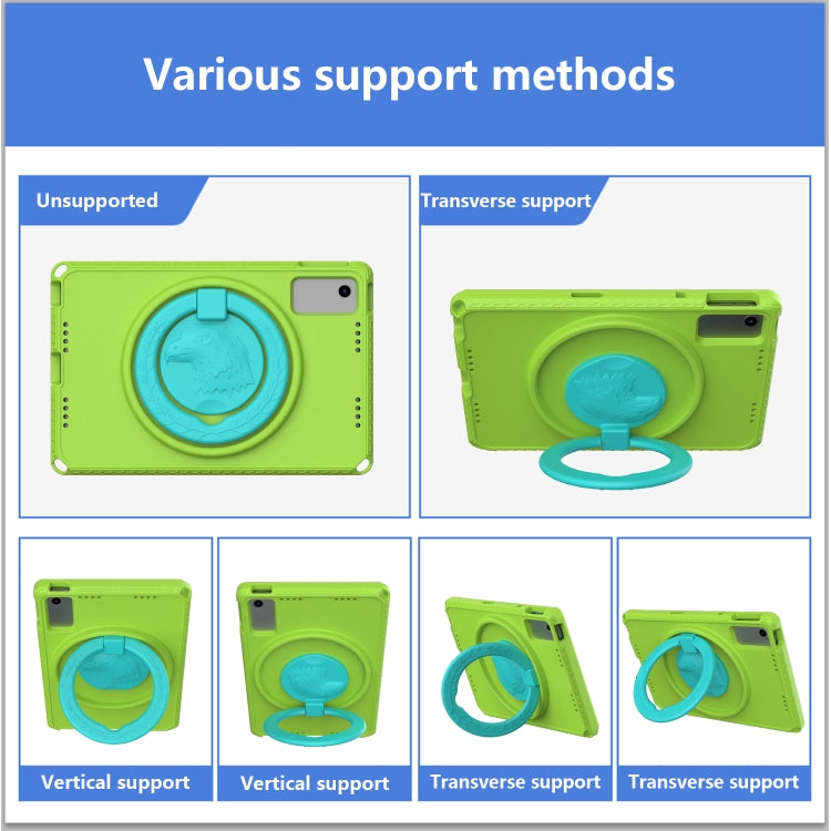 For Lenovo M10 Plus Gen3 TB-125F 10.6 EVA Hybrid PC Shockproof Tablet Case(Grass Green)