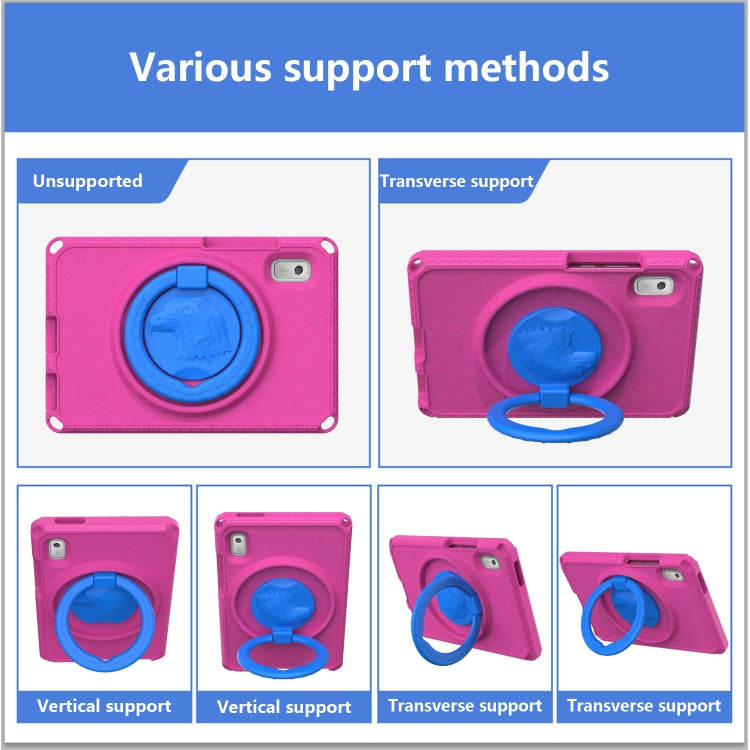 For Lenovo Tab M9 2023 EVA Hybrid PC Shockproof Tablet Case(Rose Red)
