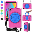 For TCL Tab 8 LE / WiFi 2023 EVA Hybrid PC Shockproof Tablet Case with Frame(Rose Red) - Others by PMC TechLife | Online Shopping South Africa | PMC TechLife | Buy Now Pay Later Mobicred