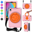 For TCL Tab 8 LE / WiFi 2023 EVA Hybrid PC Shockproof Tablet Case with Frame(Pink) - Others by PMC TechLife | Online Shopping South Africa | PMC TechLife | Buy Now Pay Later Mobicred
