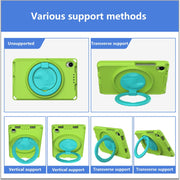 For TCL Tab 8 LE / WiFi 2023 EVA Hybrid PC Shockproof Tablet Case with Frame(Grass Green)