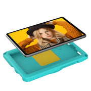 For TCL Tab 8 LE / WiFi 2023 EVA Hybrid PC Shockproof Tablet Case with Frame(Glacial Green)
