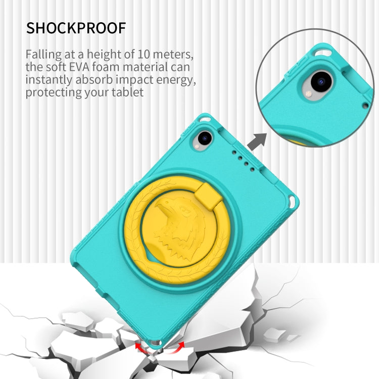 For TCL Tab 8 LE / WiFi 2023 EVA Hybrid PC Shockproof Tablet Case with Frame(Glacial Green)
