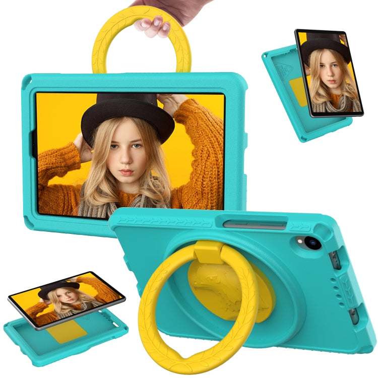 For TCL Tab 8 LE / WiFi 2023 EVA Hybrid PC Shockproof Tablet Case with Frame(Glacial Green)