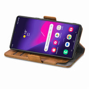 For Samsung Galaxy S25 Ultra 5G CaseNeo Splicing Dual Magnetic Buckle Leather Phone Case(Khaki)