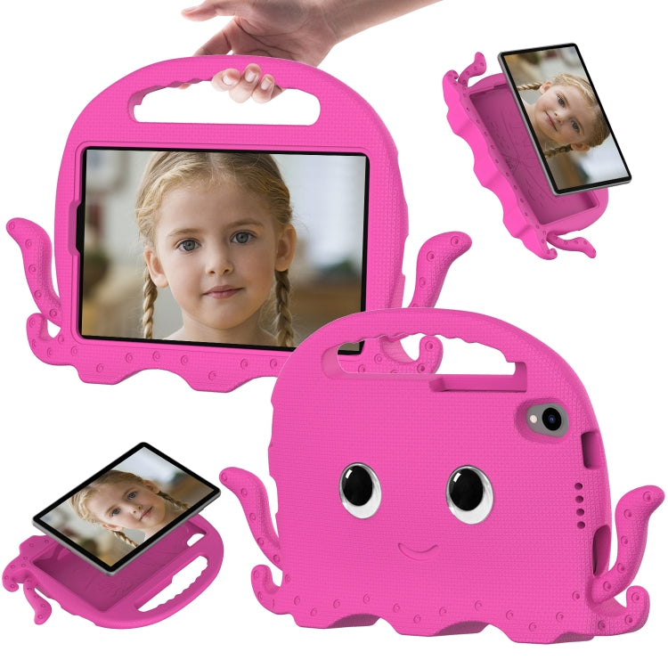 For TCL Tab 8 LE / WiFi 2023 Octopus Style EVA Hybrid PC Shockproof Tablet Case with Strap(Rose Red)