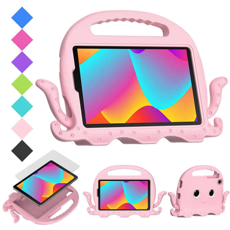 For TCL Tab 8 LE / WiFi 2023 Octopus Style EVA Hybrid PC Shockproof Tablet Case with Strap(Pink)
