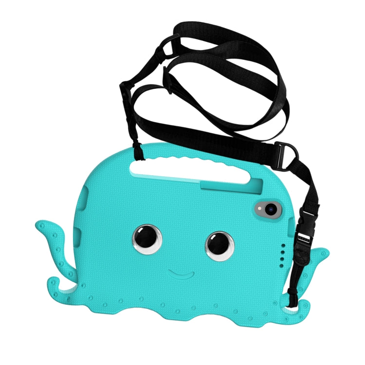 For TCL Tab 8 LE / WiFi 2023 Octopus Style EVA Hybrid PC Shockproof Tablet Case with Strap(Glacial Green)
