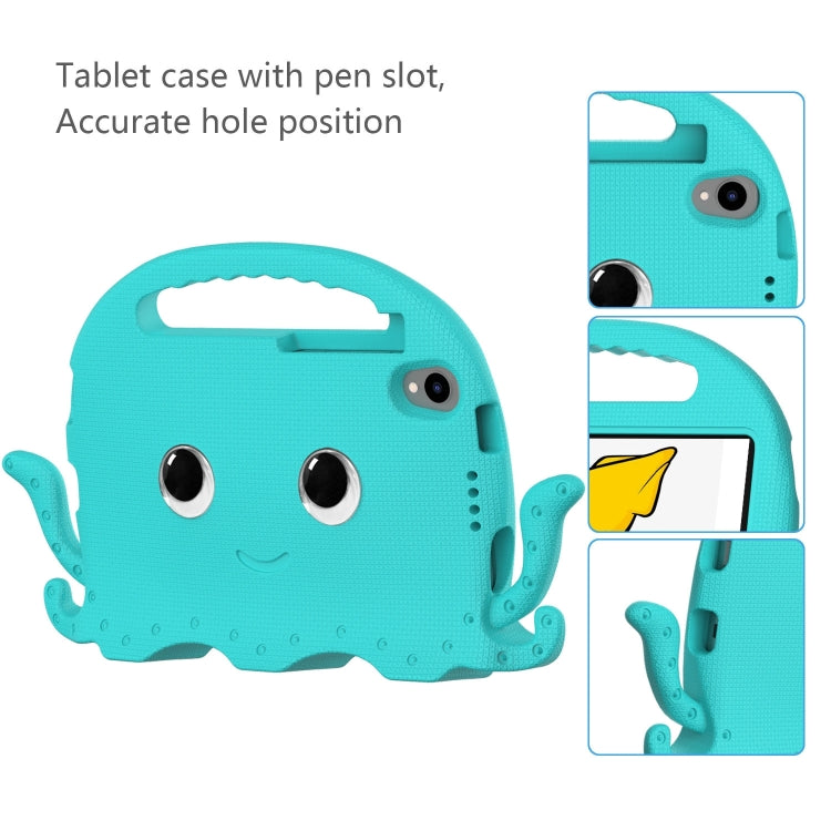 For TCL Tab 8 LE / WiFi 2023 Octopus Style EVA Hybrid PC Shockproof Tablet Case with Strap(Glacial Green)