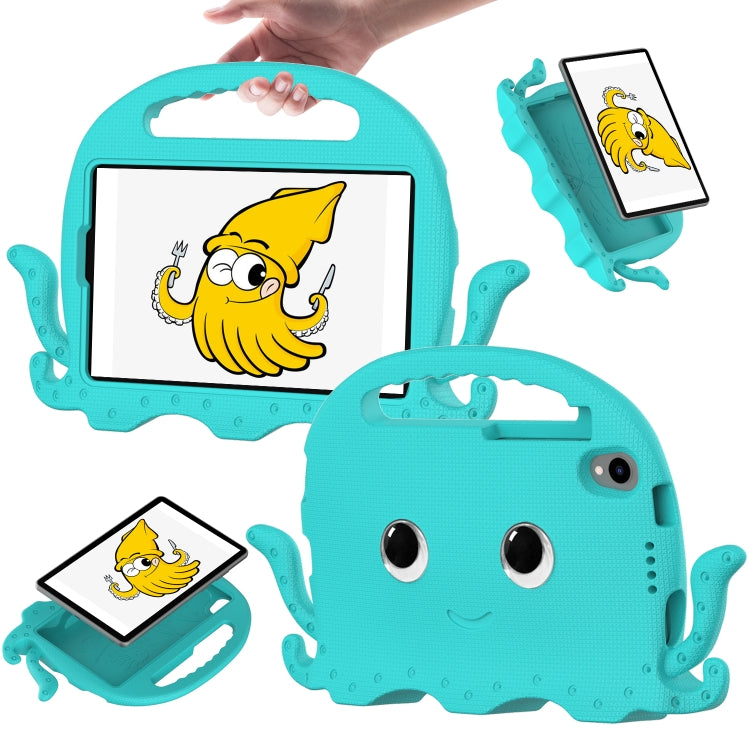 For TCL Tab 8 LE / WiFi 2023 Octopus Style EVA Hybrid PC Shockproof Tablet Case with Strap(Glacial Green)