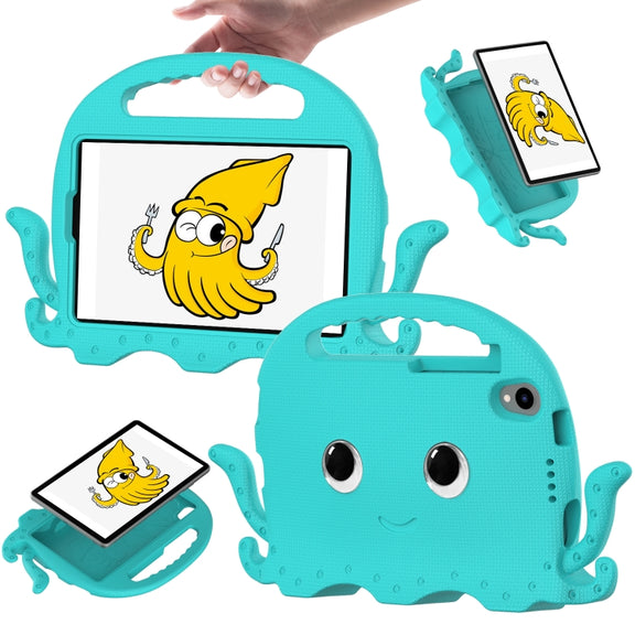 For TCL Tab 8 LE / WiFi 2023 Octopus Style EVA Hybrid PC Shockproof Tablet Case with Strap(Glacial Green)