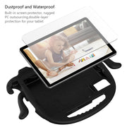 For Samsung Galaxy Tab S9 / S9 FE / S7 / S8 Octopus Style EVA Hybrid PC Shockproof Tablet Case with Strap(Black)