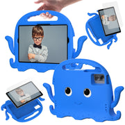 For Samsung Galaxy Tab S9 / S9 FE / S7 / S8 Octopus Style EVA Hybrid PC Shockproof Tablet Case with Strap(Blue)