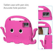 For Samsung Galaxy Tab S9 / S9 FE / S7 / S8 Octopus Style EVA Hybrid PC Shockproof Tablet Case with Strap(RoseRed)