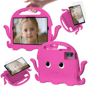 For Samsung Galaxy Tab S9 / S9 FE / S7 / S8 Octopus Style EVA Hybrid PC Shockproof Tablet Case with Strap(RoseRed)