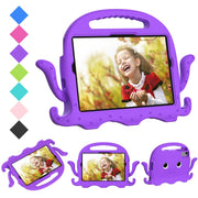 For Samsung Galaxy Tab S9 / S9 FE / S7 / S8 Octopus Style EVA Hybrid PC Shockproof Tablet Case with Strap(Purple)