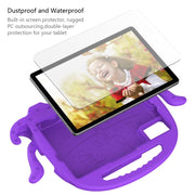For Samsung Galaxy Tab S9 / S9 FE / S7 / S8 Octopus Style EVA Hybrid PC Shockproof Tablet Case with Strap(Purple)