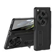 For OPPO Find N3 Integrated Film Plain Leather Phone Case with Pen(Black)