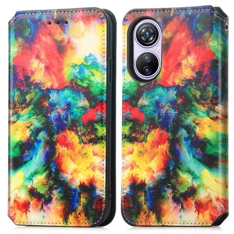 For Blackview A200 Pro CaseNeo Colorful Magnetic Leather Phone Case(Colorful Cloud)