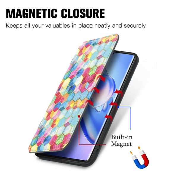 For Blackview A200 Pro CaseNeo Colorful Magnetic Leather Phone Case(Rhombus Mandala)