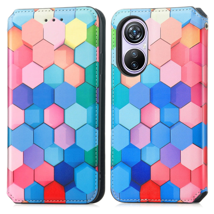 For Blackview A200 Pro CaseNeo Colorful Magnetic Leather Phone Case(Colorful Cube)