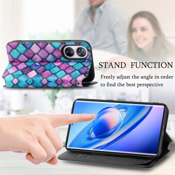 For Blackview A200 Pro CaseNeo Colorful Magnetic Leather Phone Case(Colorful Cube)
