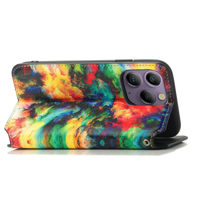 For Blackview  A96 CaseNeo Colorful Magnetic Leather Phone Case(Colorful Cloud)